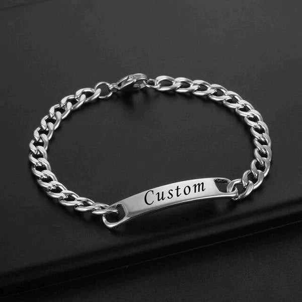 Engraved Name Chain Bracelet