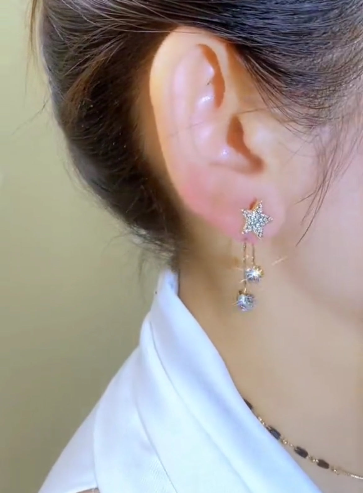 Star Hang Earrings
